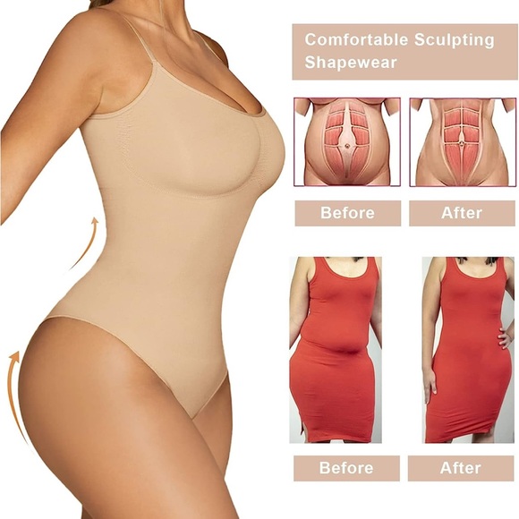 SHAPERX Bodysuit for Women Tummy Control Shapewear Seamless Sculpting Bodysuit - Picture 2 of 8